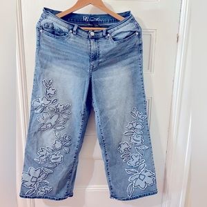 D&G Jeans size 10 floral embroidered